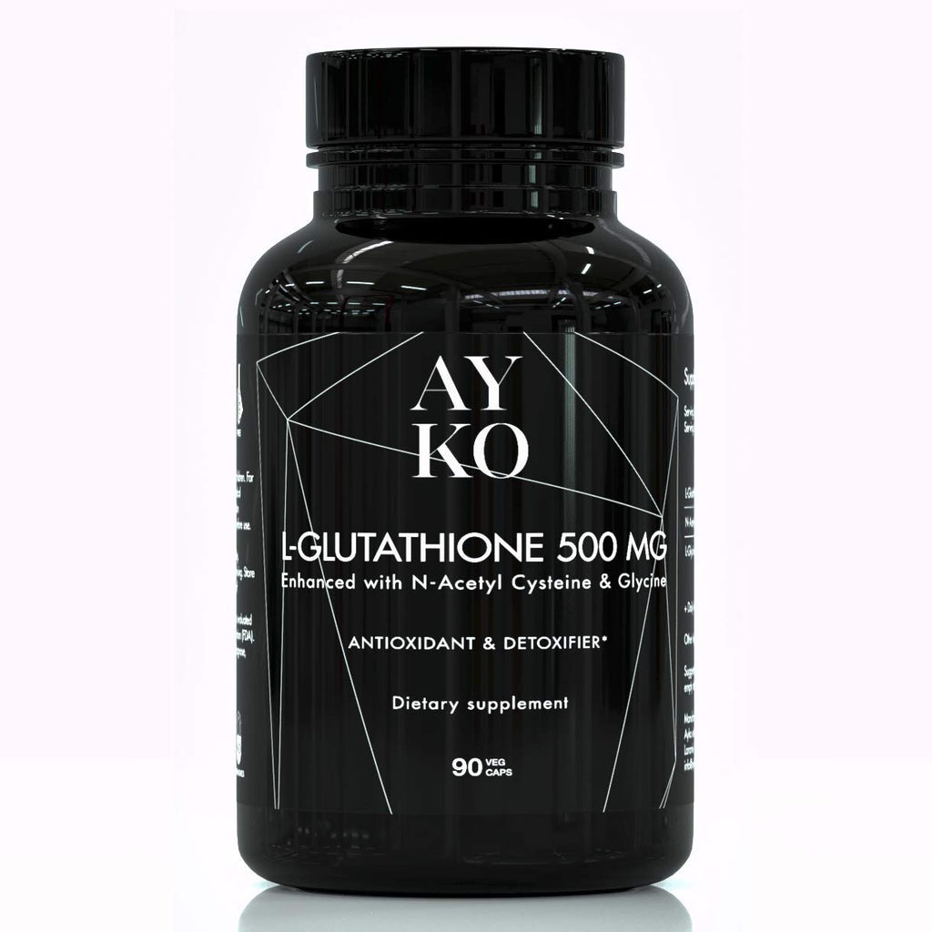 AYKO L-Glutathione 500 mg Antioxidant - 90 Vegetarian Capsules