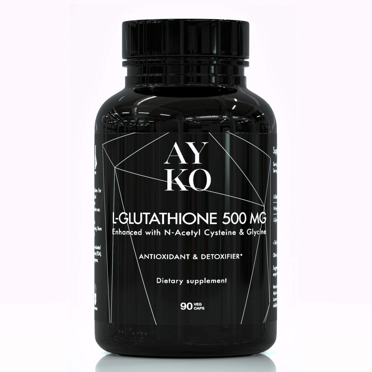 AYKO L-Glutathione 500 mg Antioxidant - 90 Vegetarian Capsules