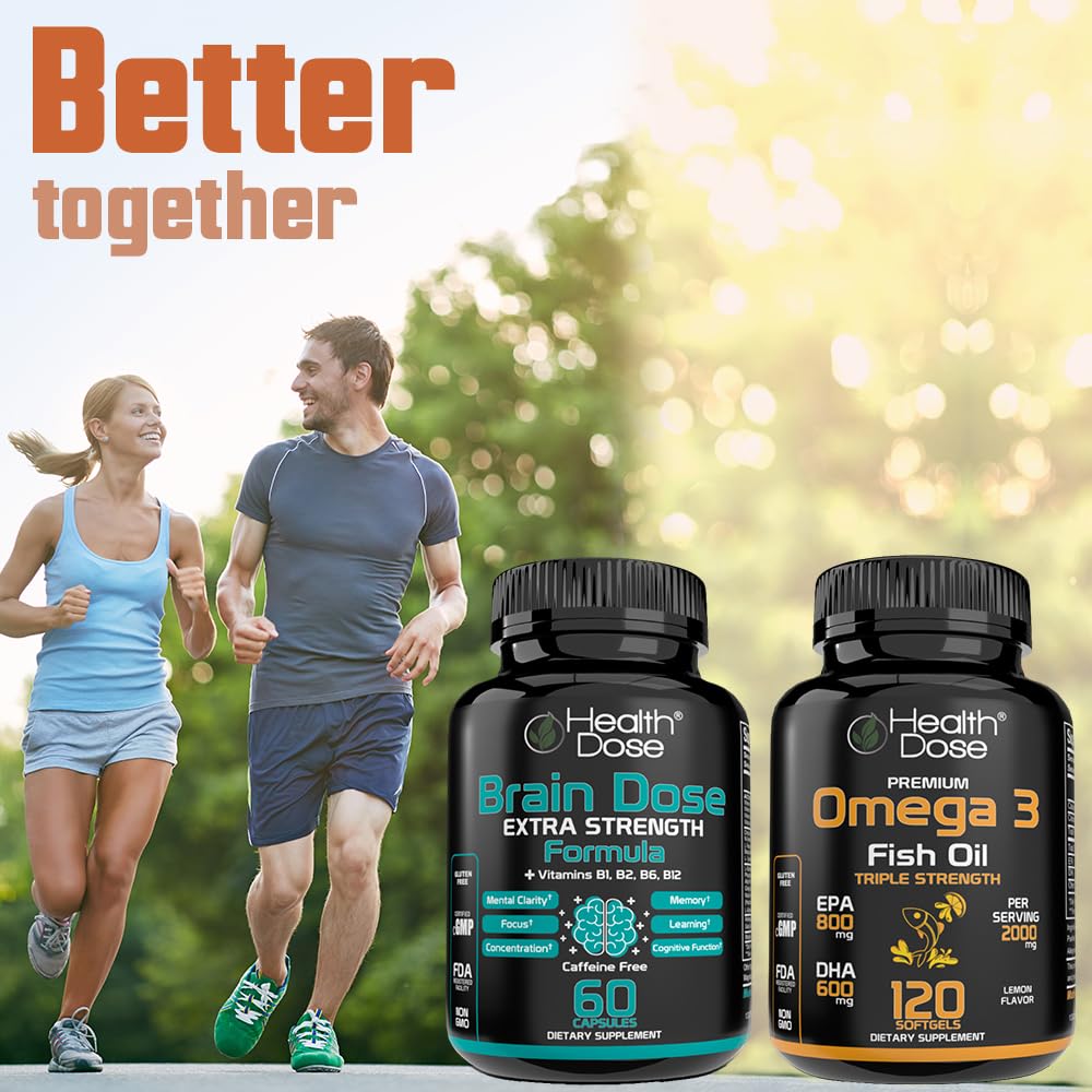 Health Dose Brain Dose Premium Nootropic Supplement - 60 Capsules - image 5