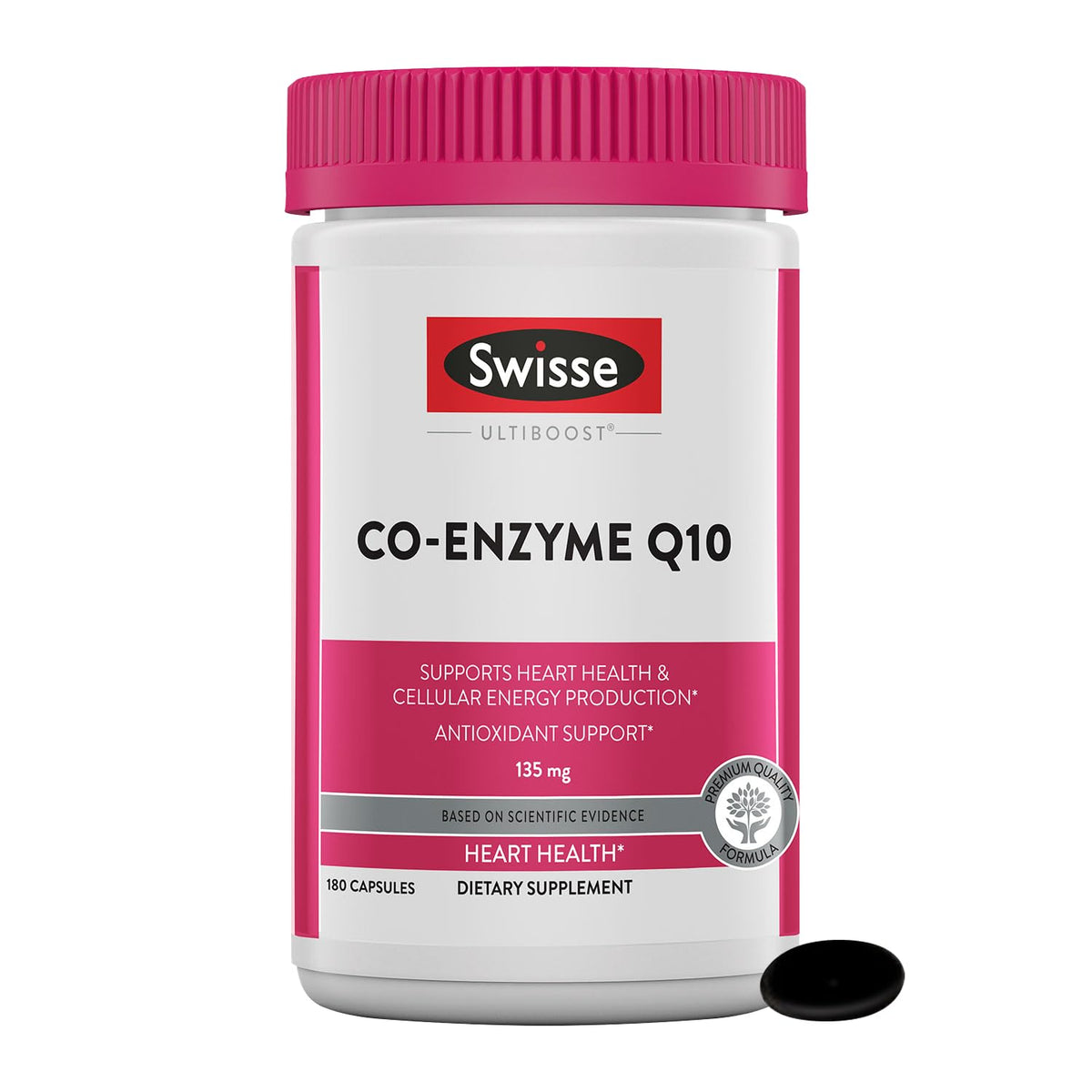 Swisse CoQ10 Supplement 135mg Heart Health - 180 Softgels