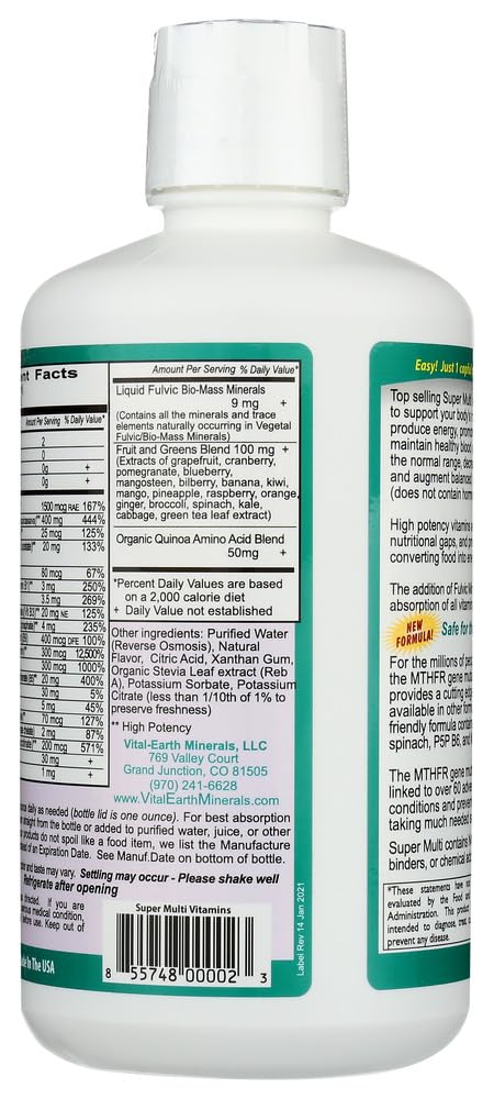 Vital Earth Minerals Super Multi Passion Fruit - 32 Fl Oz - image 3