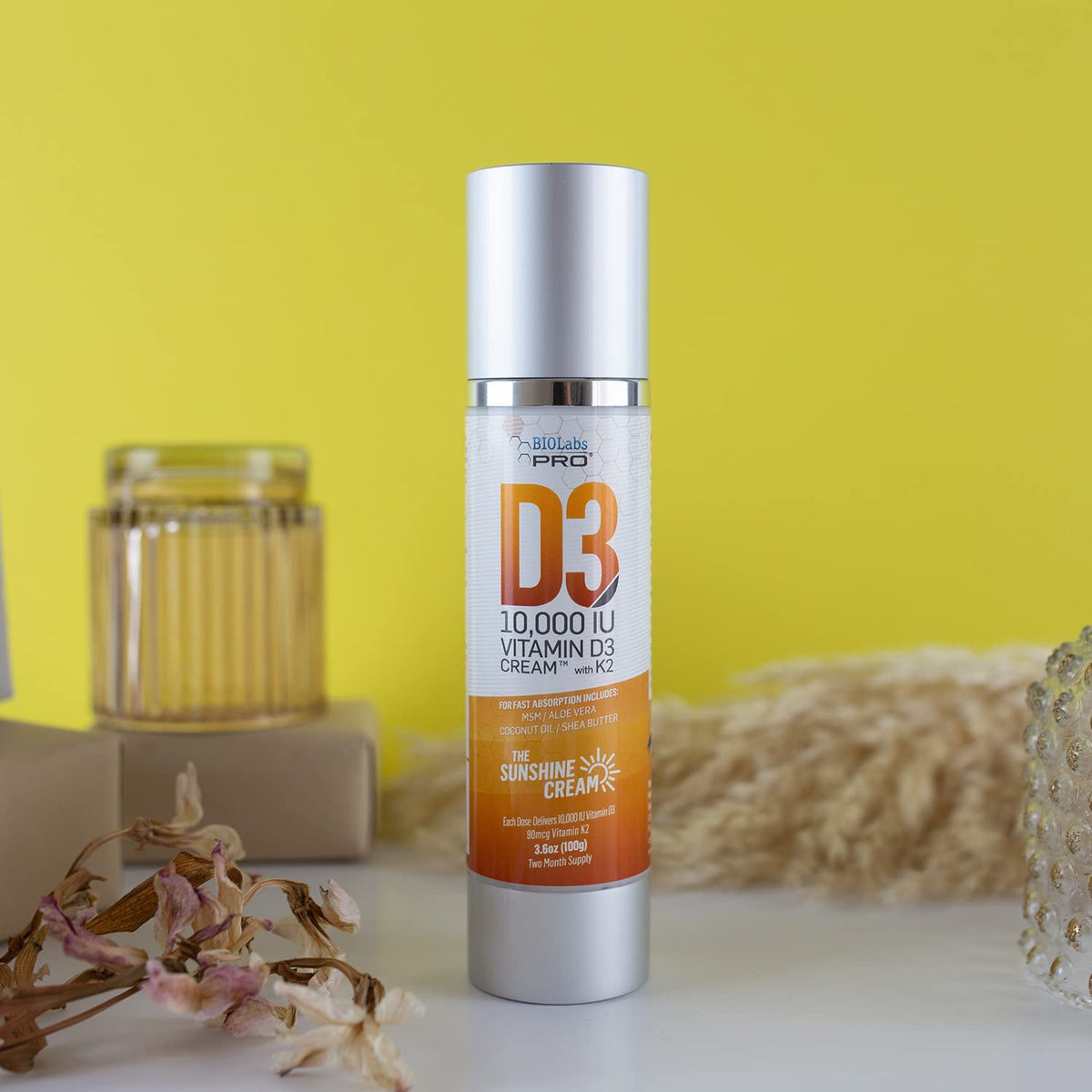 BIOLABS PRO Vitamin D3 10000IU Cream with Vitamin K2 - 3.6 oz - image 2