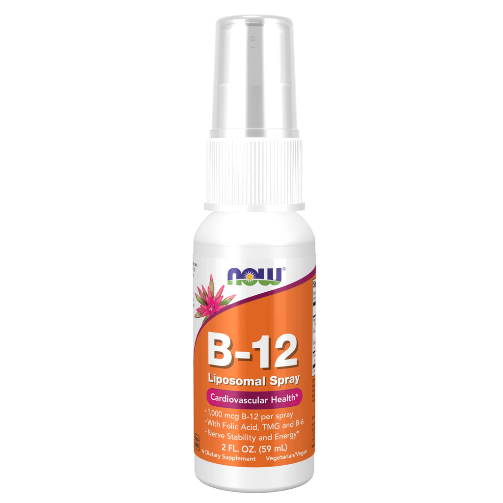 NOW Vitamin B-12 Liposomal Spray with Folic Acid - 2 Fl Oz