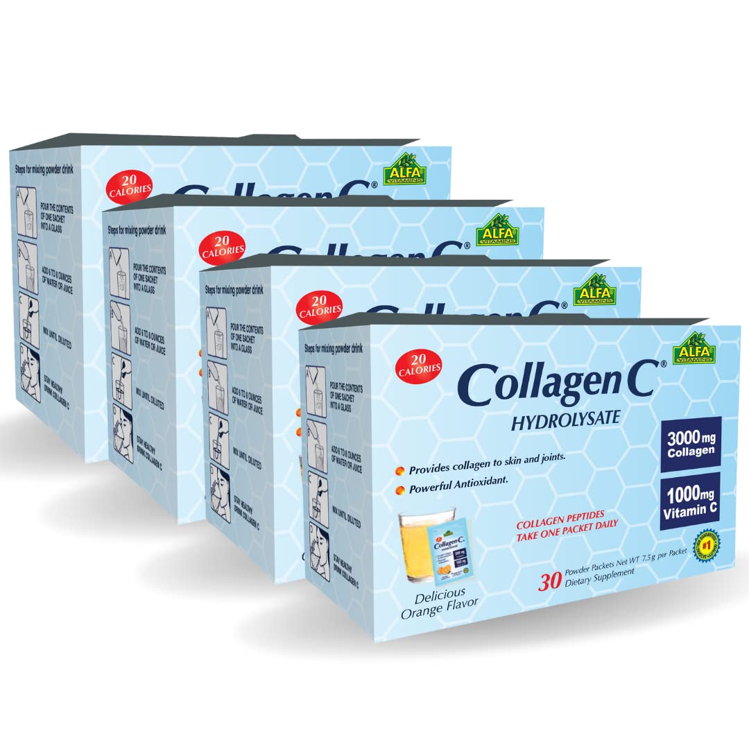 ALFA VITAMINS Collagen C Peptides Powder Supplement - 4 Pack