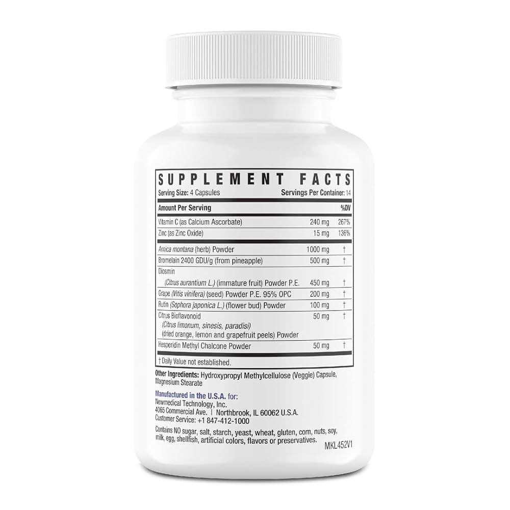 BruiseMD Bromelain 500 mg with Zinc & Vitamin C - 56 Capsules - image 7