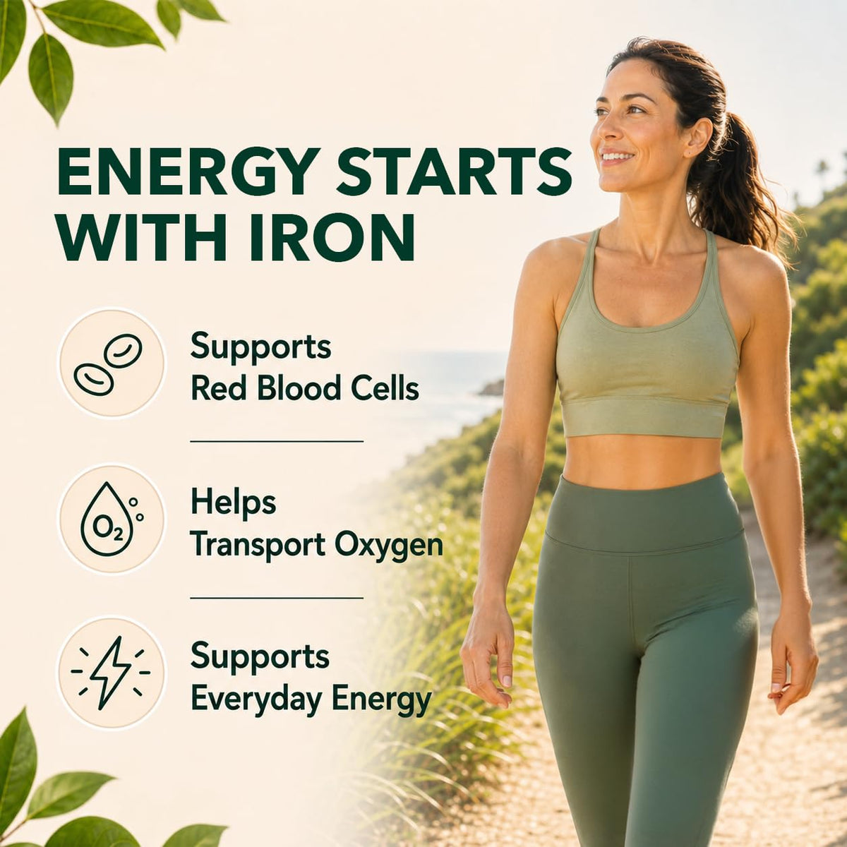 PlantFusion Vegan Iron Supplement with Ferrochel 25mg - 90 Capsules - image 3