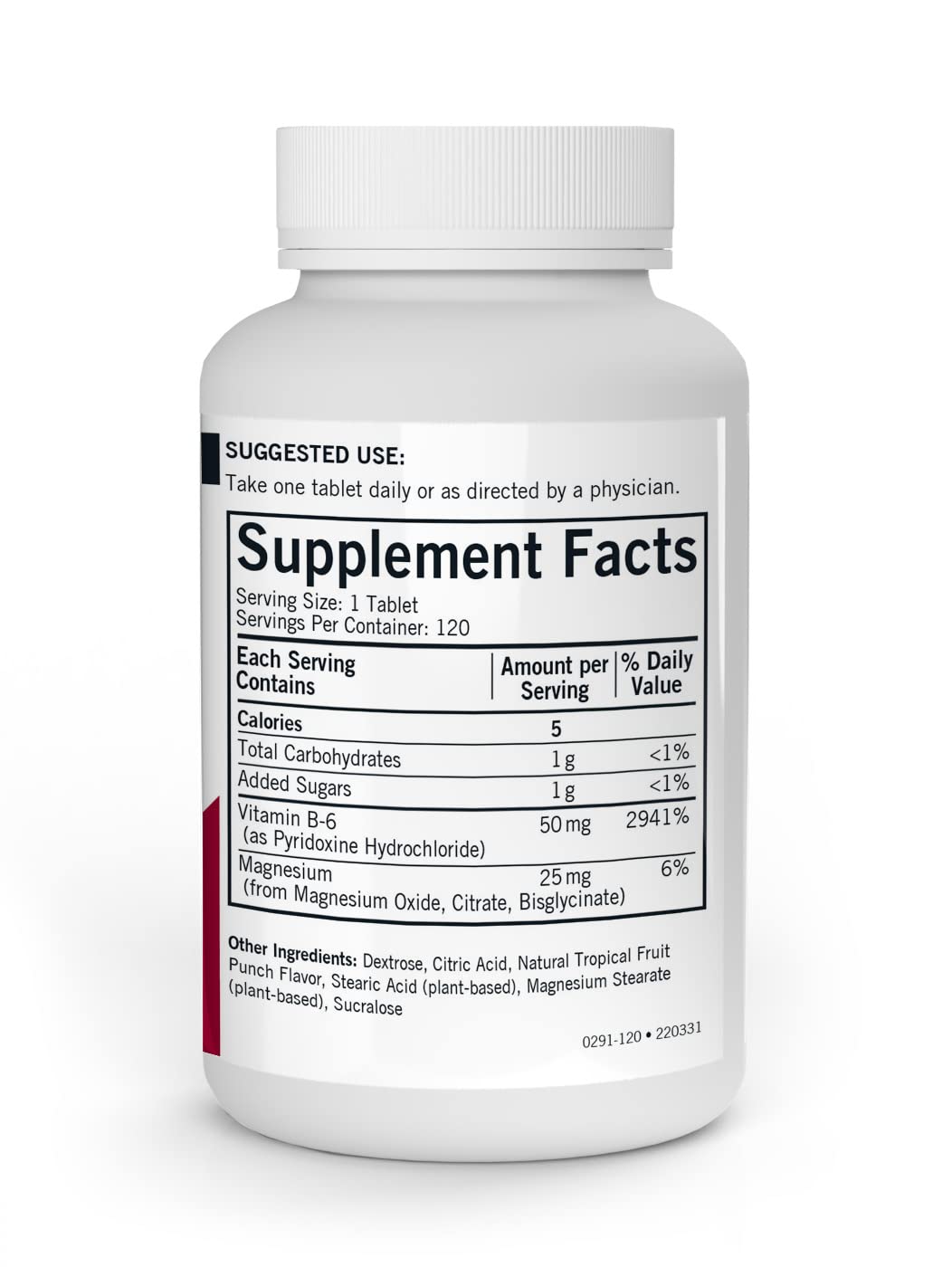 Kirkman Vitamin B6 with Magnesium Chewable Tablets - 120 Count - image 2