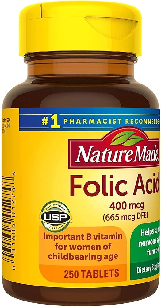 RakRlek Panihari Nature Made Folic Acid 400mcg - 250 Tablets - image 2