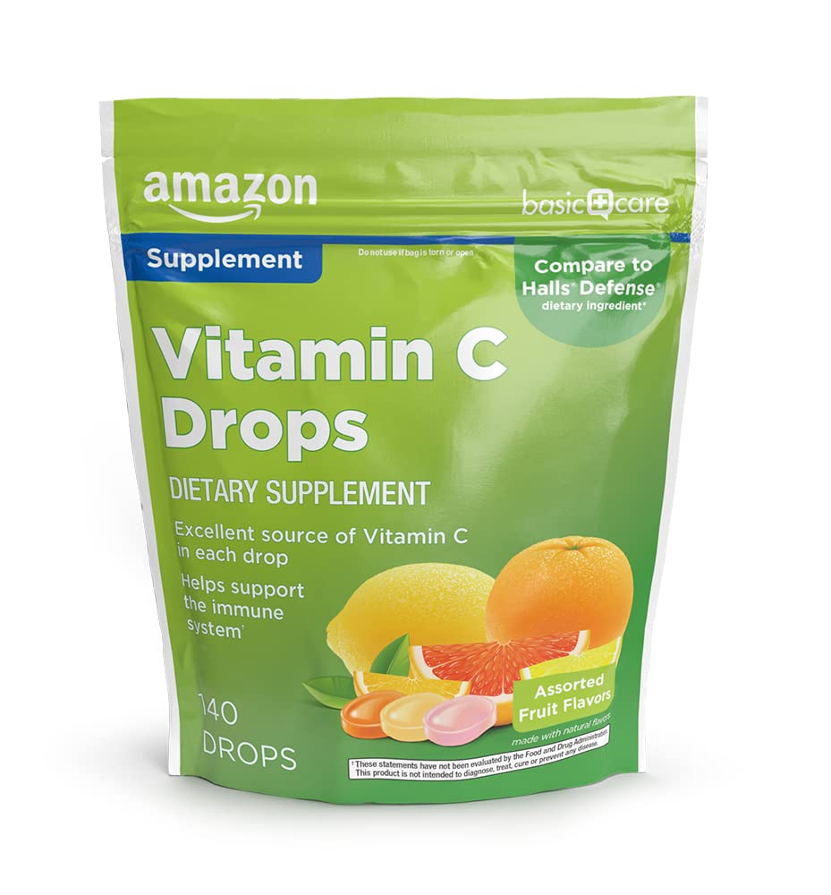 Amazon Basic Care Vitamin C Supplement Drops - 140 Count