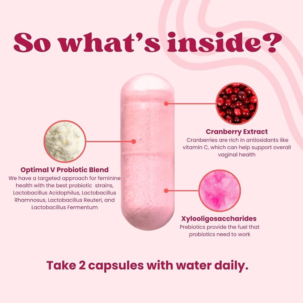 Optimal Prime Vaginal Probiotics with Cranberry & Prebiotics - 60 Capsules - image 4