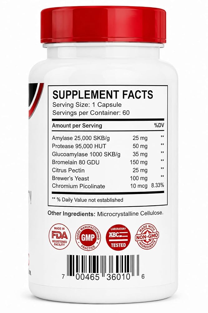 QUIT GLUTEN Digestive Supplement - 60 Capsules - image 2