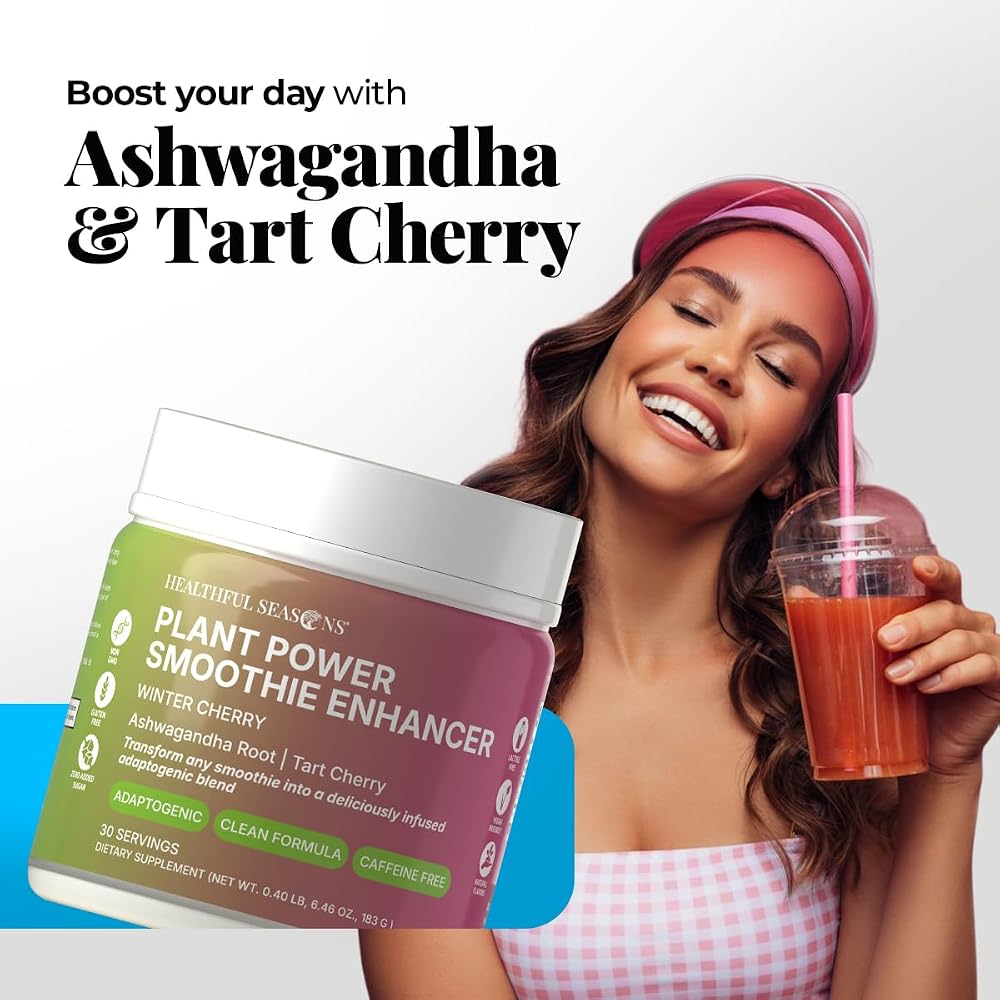 Healthful Seasons Smoothie Mix with Tart Cherry & Ashwagandha - 30 Servings - image 2