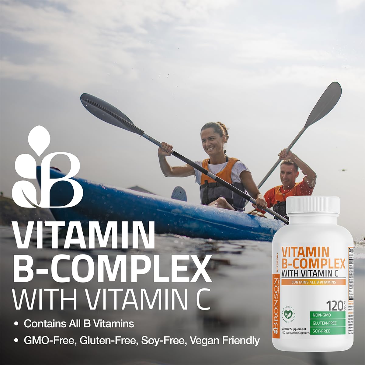 Bronson Flavored Vitamin B Capsule Supports Immunity And Energy