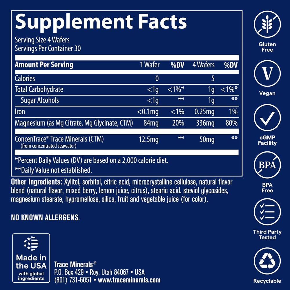 Trace Minerals Magnesium Chewable Calm Support - 120 Count - image 3