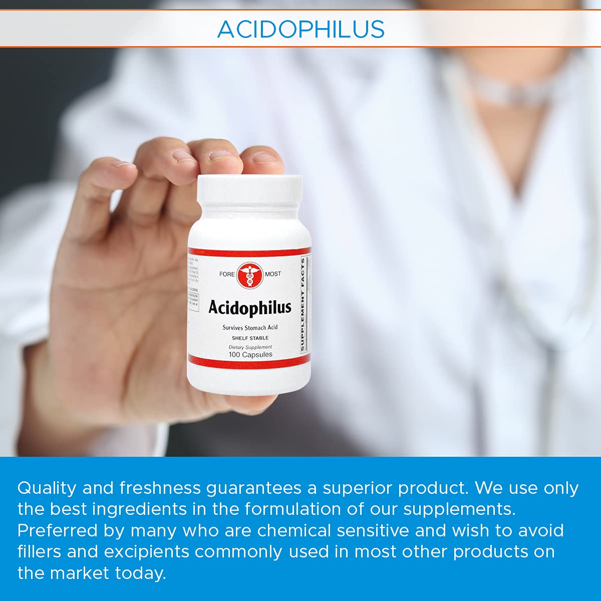 Holistic Health Acidophilus Probiotic Capsules - 100 Capsules - image 6