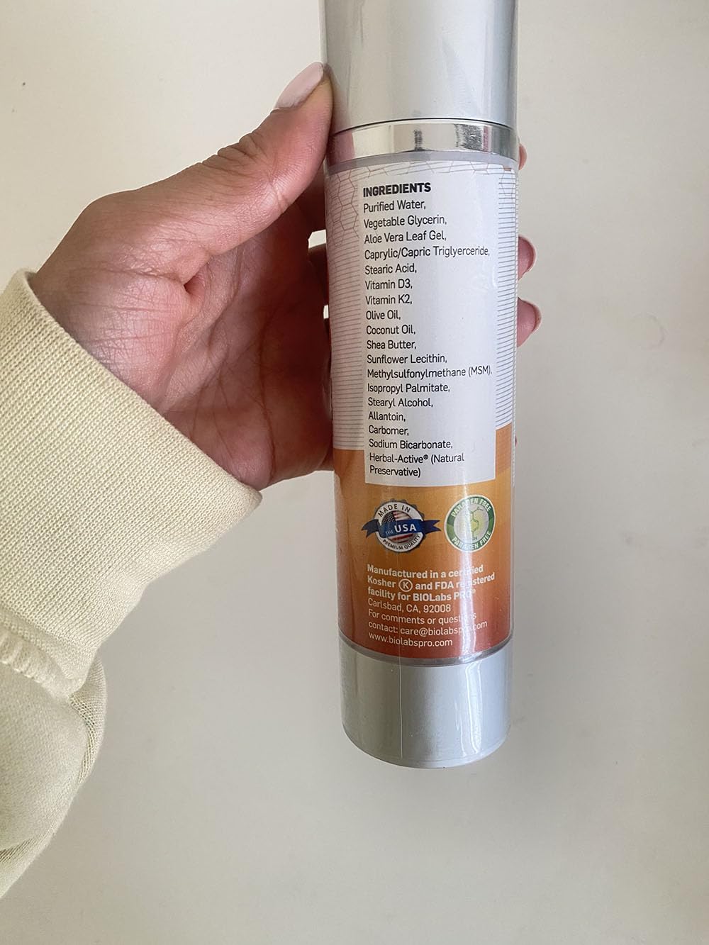BIOLABS PRO Vitamin D3 10000IU Cream with Vitamin K2 - 3.6 oz - image 7