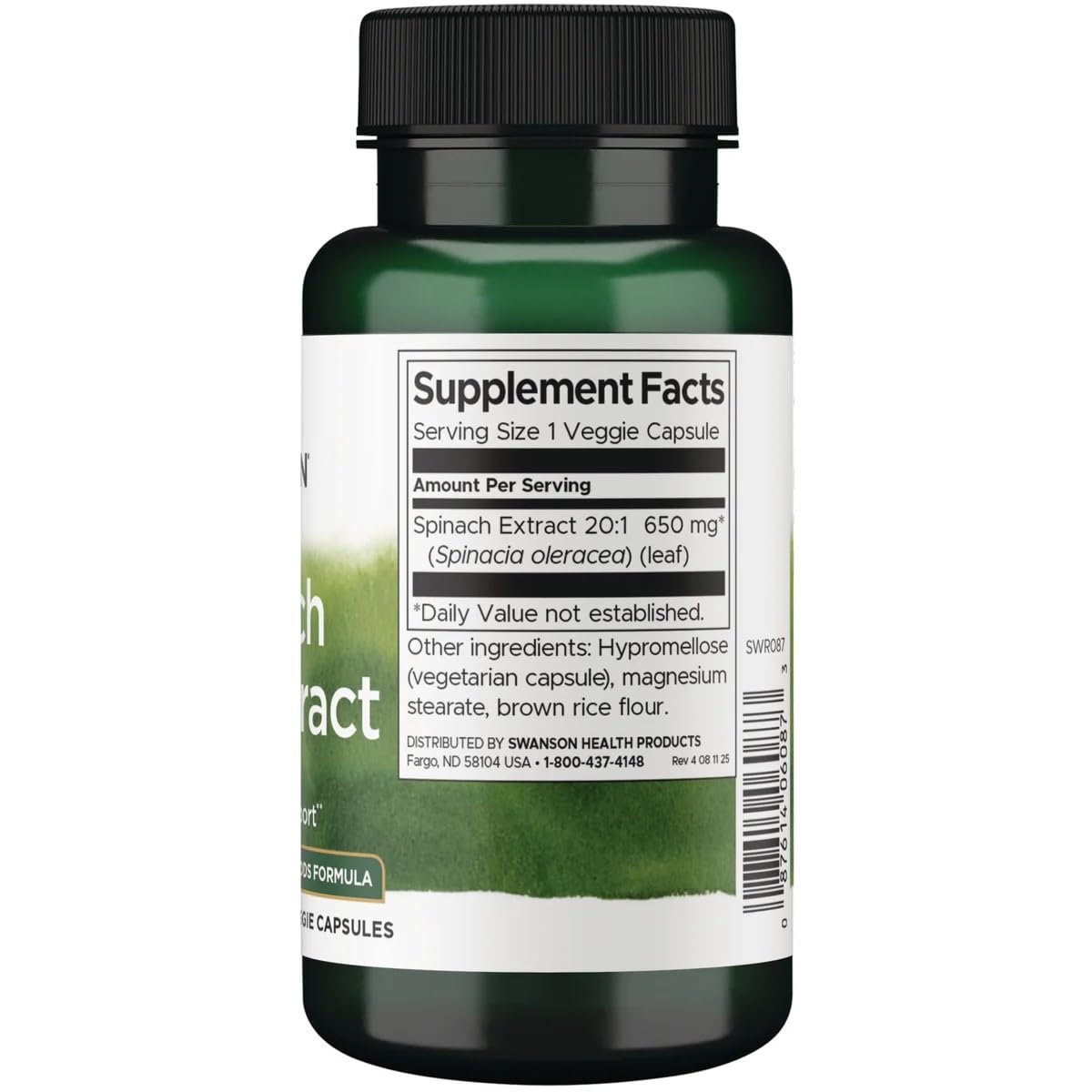 Swanson Spinach Leaf Extract - Herbal Supplement Promoting Overall