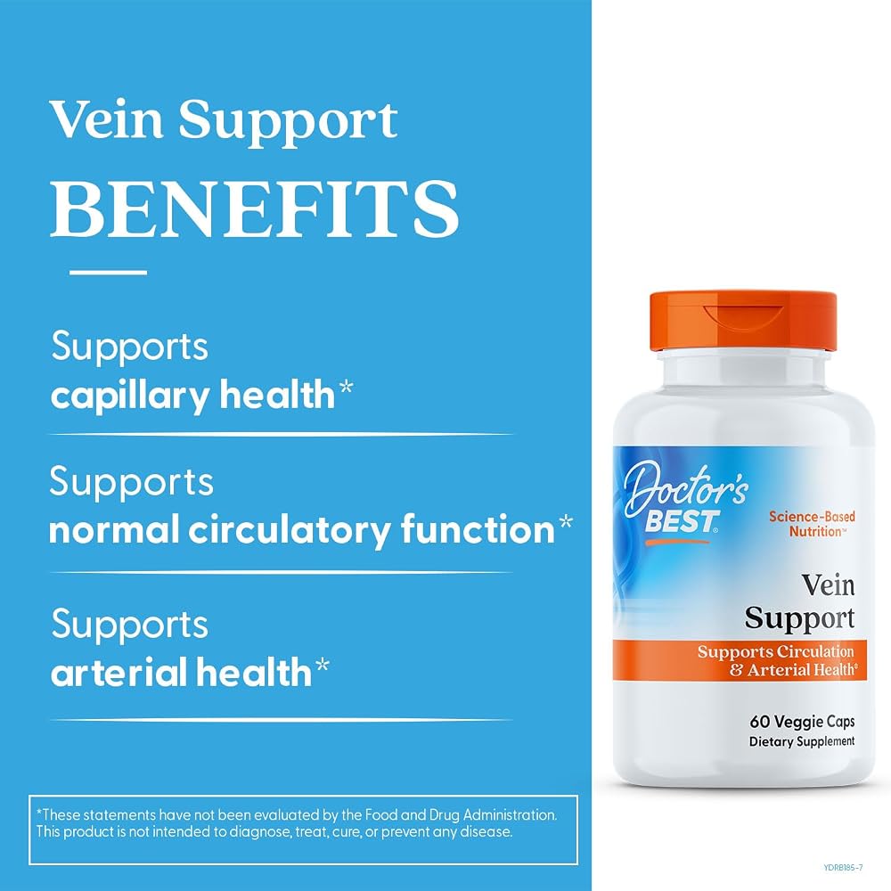 Doctor's BEST Vein Support Supplement for Circulation - 60 Vegetarian Capsules - image 3