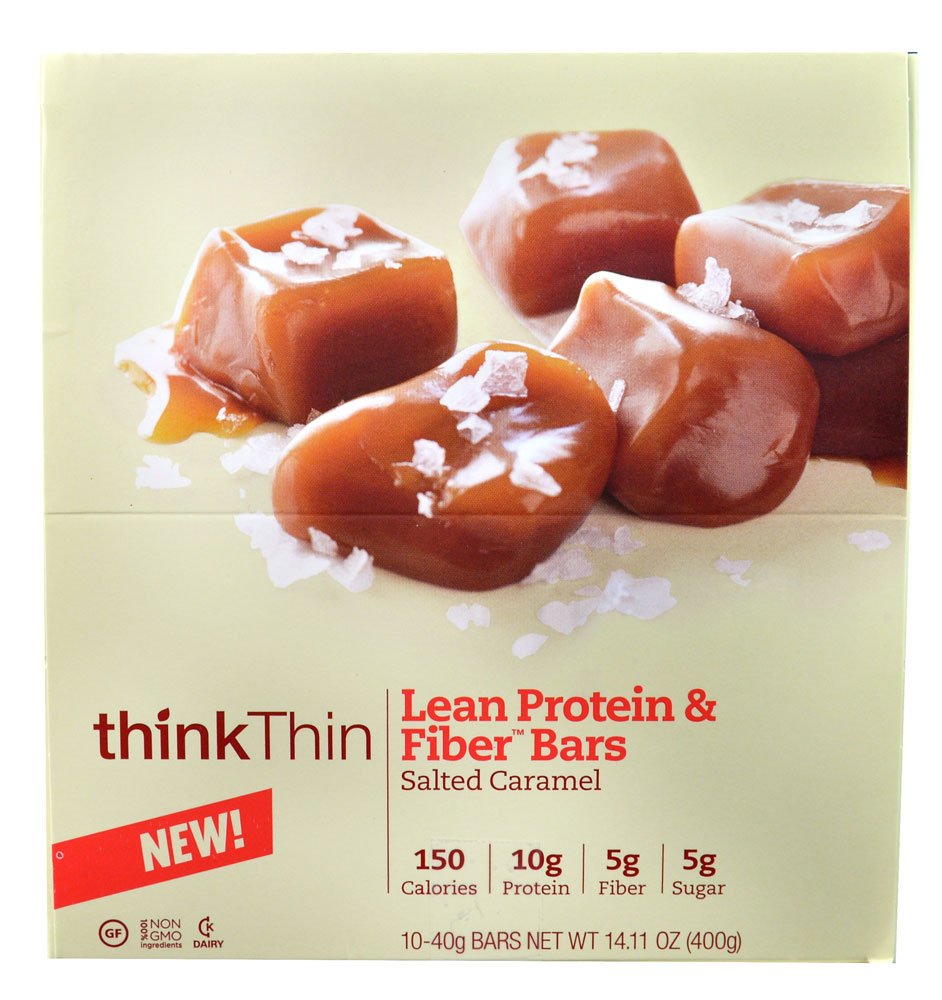 Think Products thinkThin Lean Protein & Fiber Bars Salted Caramel - 10 Bars