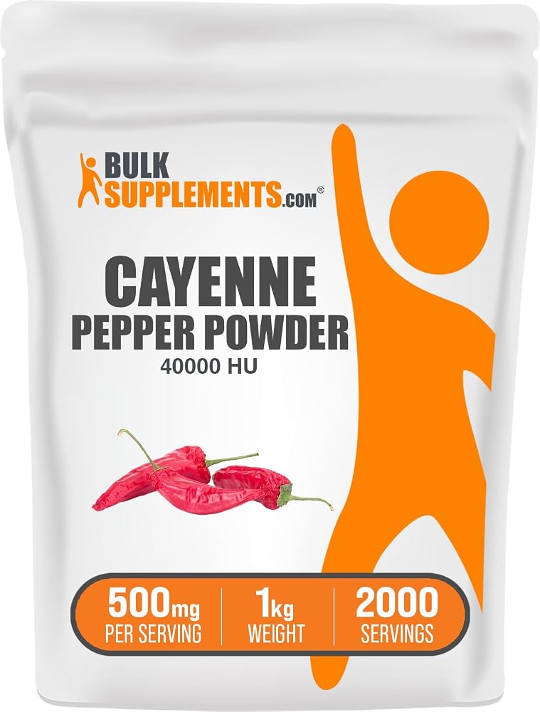 BulkSupplements Cayenne Pepper 40000 HU Powder - 1kg