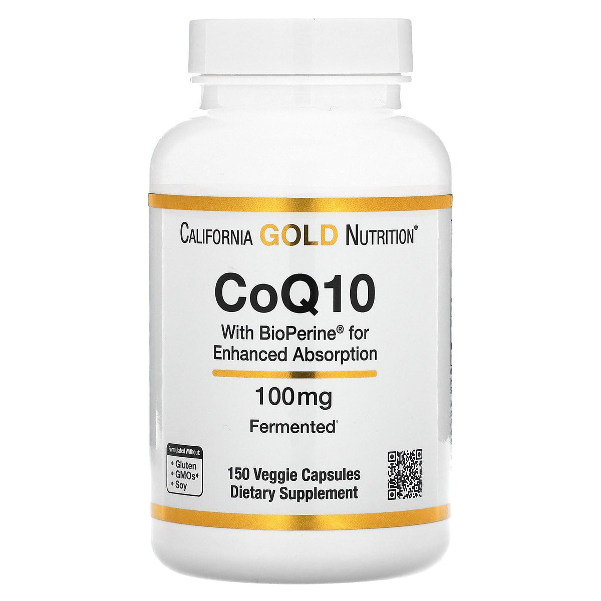 California Gold Nutrition CoQ10 100 mg - 150 Veggie Capsules