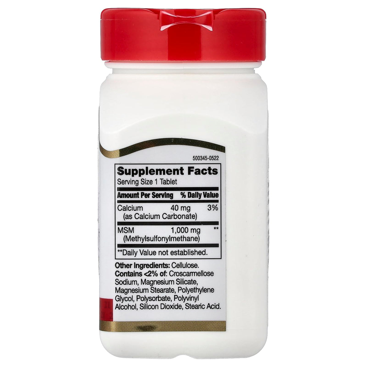 21st Century MSM 1,000 mg Joint Support - 90 Tablets - image 2