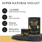 Super Natural Goods Pure Shilajit Resin Dry Drops - High Potency