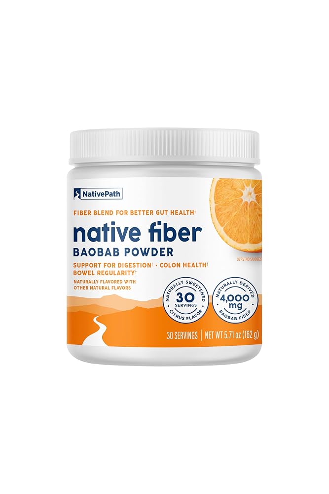 NativePath Baobab Prebiotic Fiber Orange Sugar-Free - 30 Servings