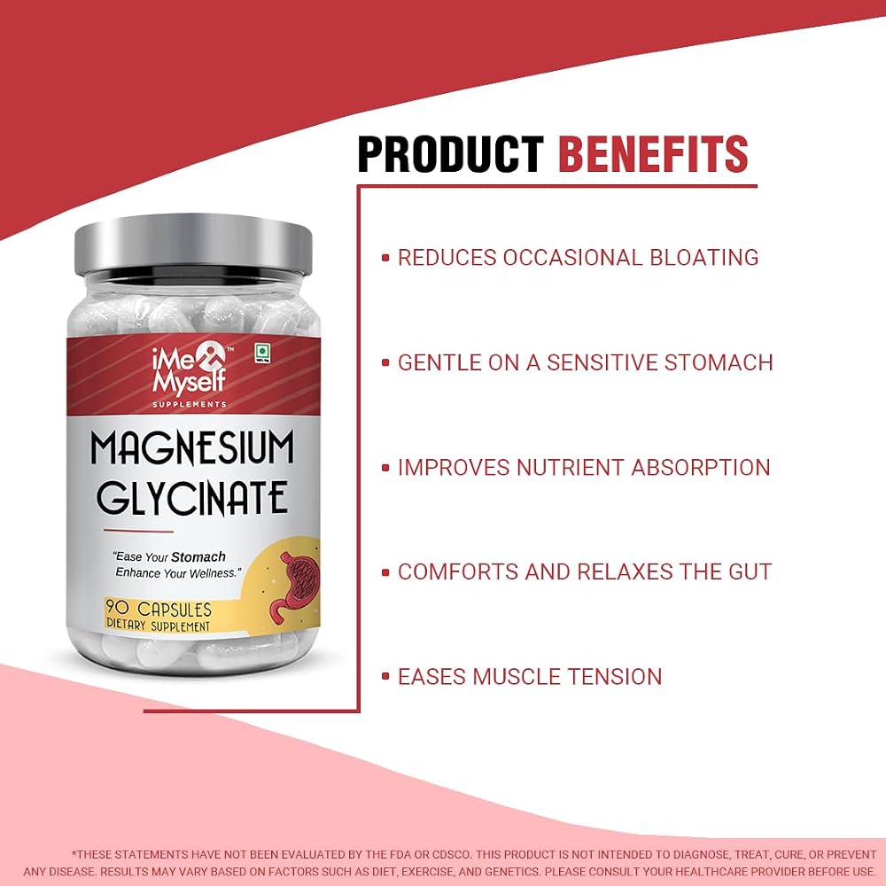 iMeMyself Magnesium Glycinate 90 Capsules - Muscle Support - image 5