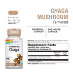 SOLARAY Fermented Chaga Mushroom 1000 mg Immune Support - 60 Vegetarian Capsules - image 2