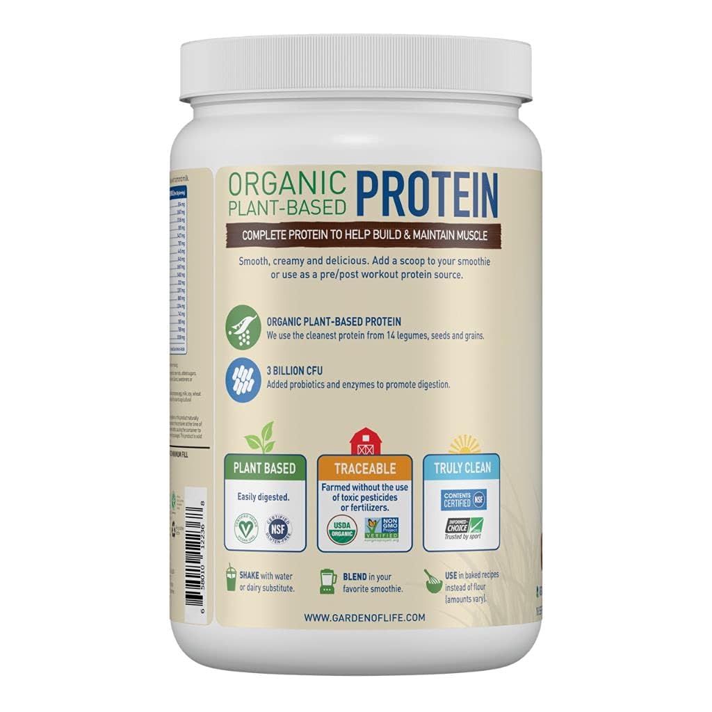 Garden of Life Organic Protein Shake Powder Chocolate - 1.2 lb - image 3