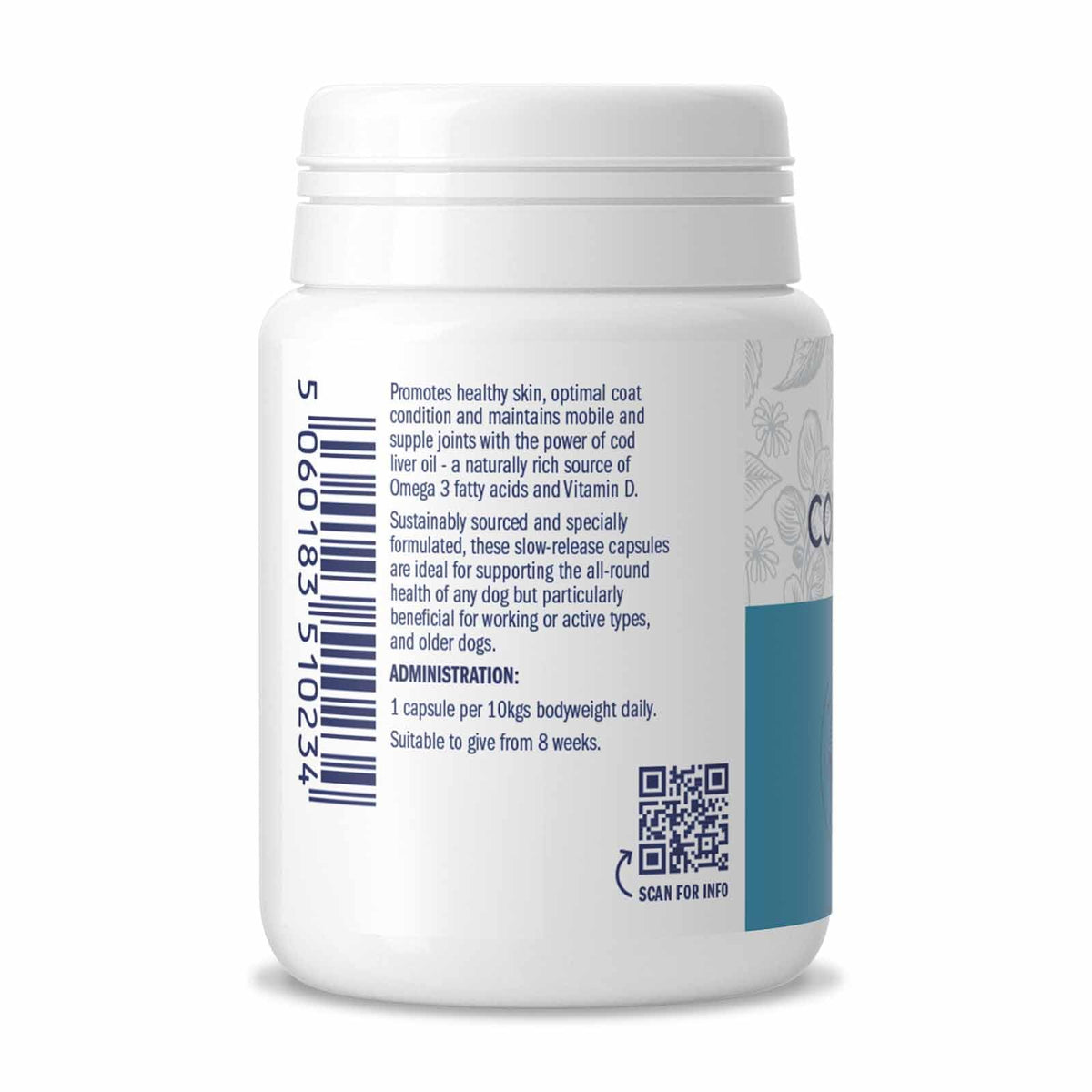 Dorwest Cod Liver Oil Capsules for Pets - 100 Capsules - image 2
