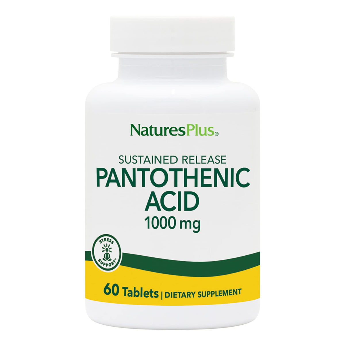 NaturesPlus Pantothenic Acid Sustained Release 1000 mg - 60 Tablets