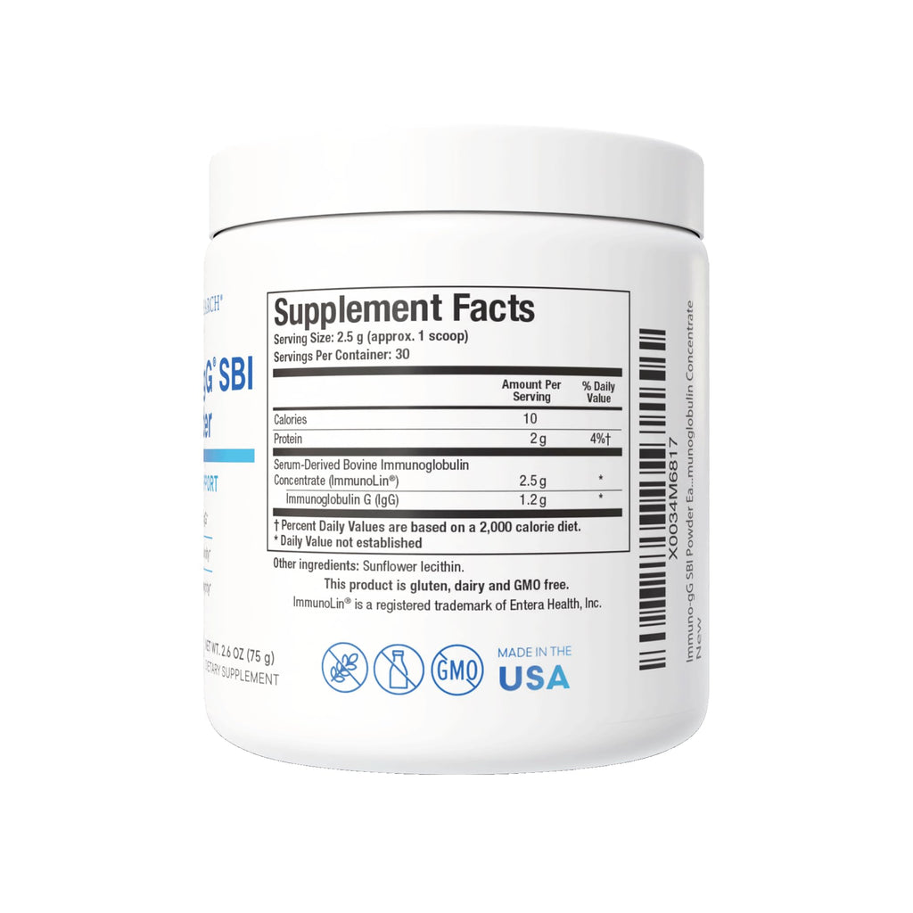 BIOTICS RESEARCH Immuno-gG SBI IgG Immunoglobulin Powder - 2.6 oz - image 2