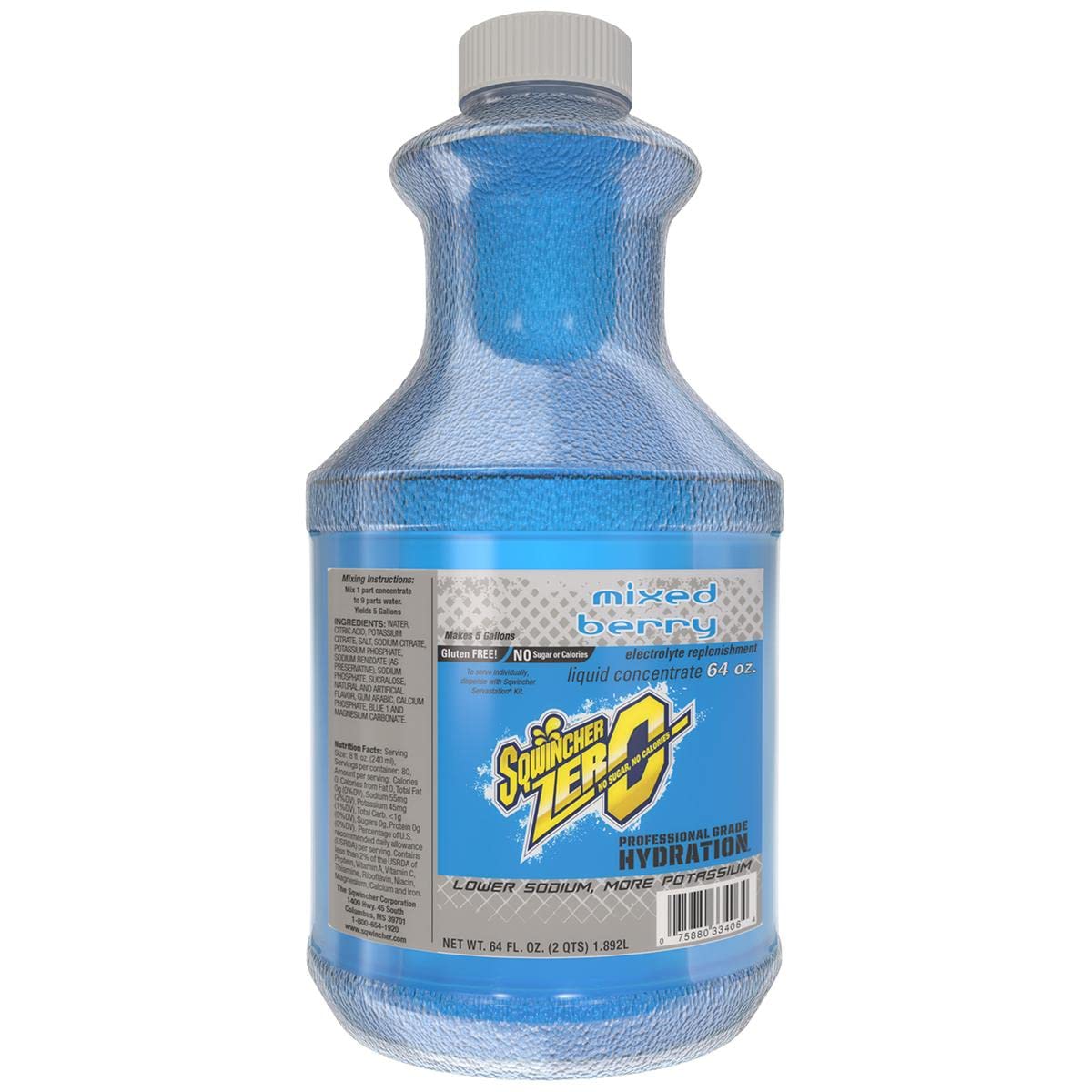 Sqwincher Zero Electrolyte Liquid Concentrate Mixed Berry - 6 Pack
