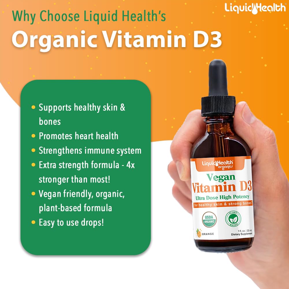 LIQUIDHEALTH Vitamin D3 4000 IU Liquid Drops for Immune Support - 3 Fl Oz - image 3