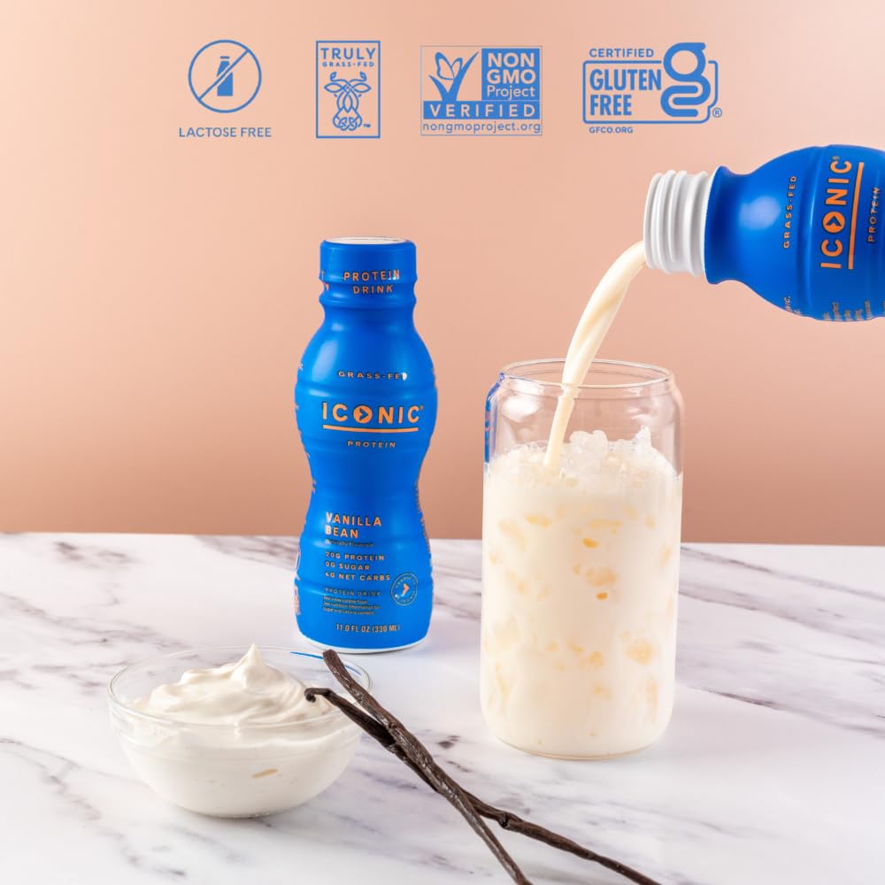 ICONIC Vanilla Bean Protein Drinks - 20g Grass Fed - 12 Pack - image 7