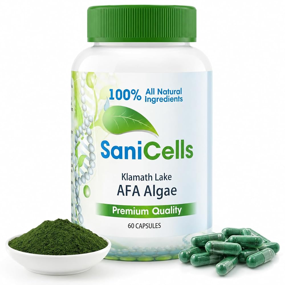 TROYA Sanicells AFA Blue-Green Algae Supplement 600mg - 90 Capsules
