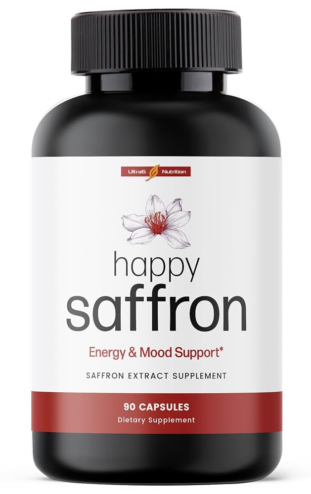 Ultra6 Nutrition Happy Saffron Supplements - 100% Pure Saffron