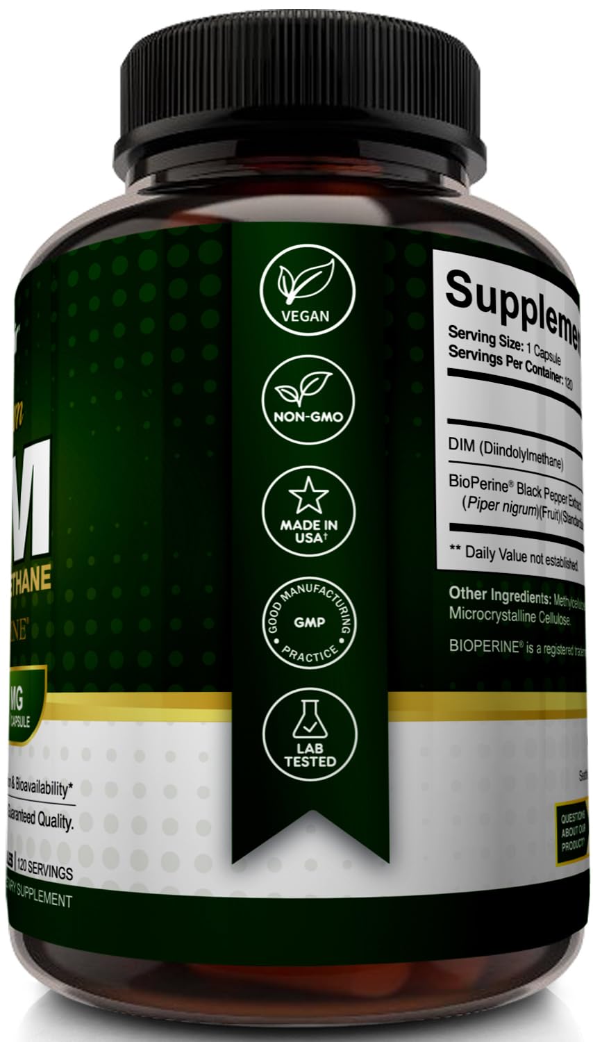 NutriFlair DIM 400mg with BioPerine - 120 Capsules - image 4
