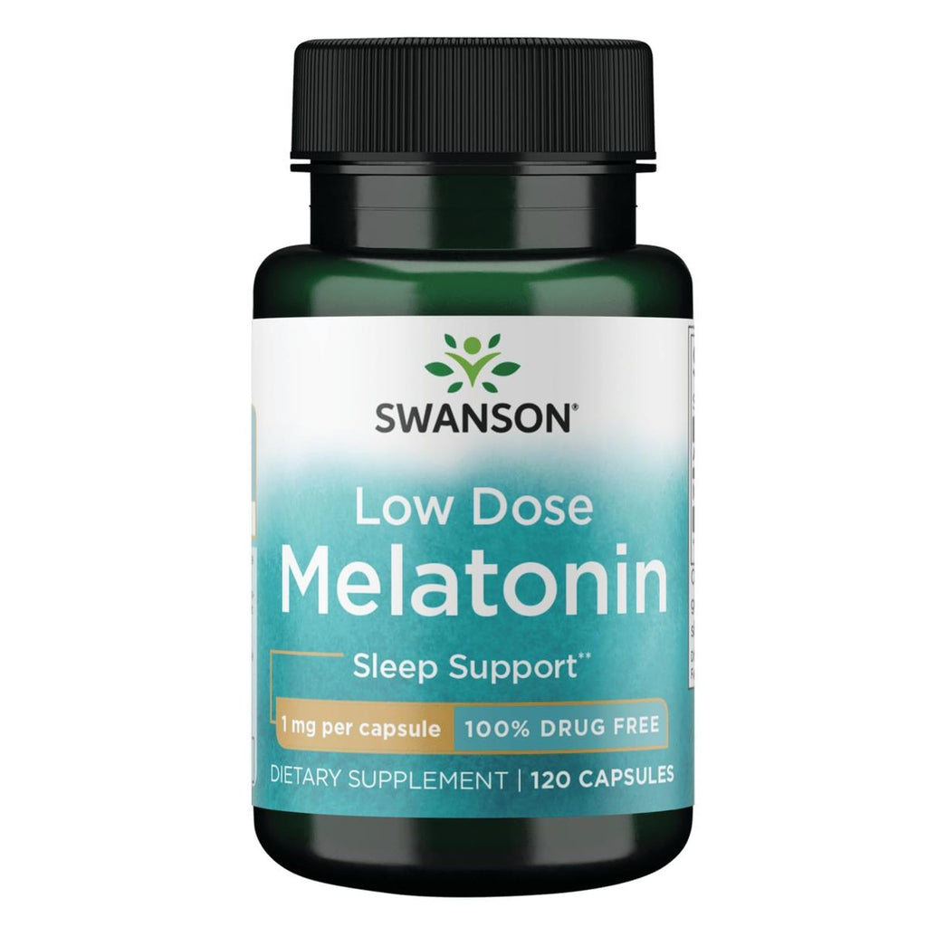 Swanson Melatonin 1 mg for Sleep and Relaxation - 120 Capsules