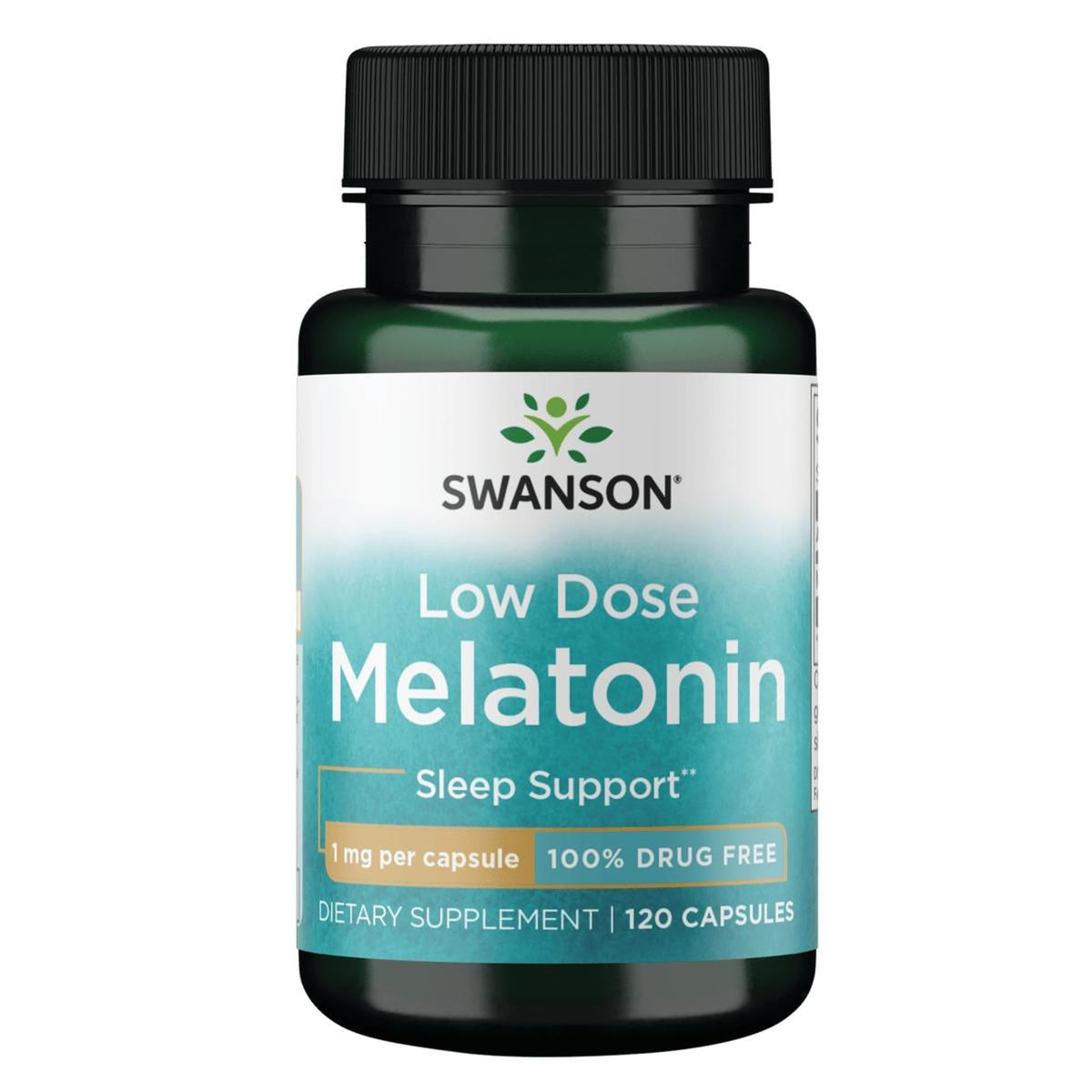 Swanson Melatonin 1 mg for Sleep and Relaxation - 120 Capsules
