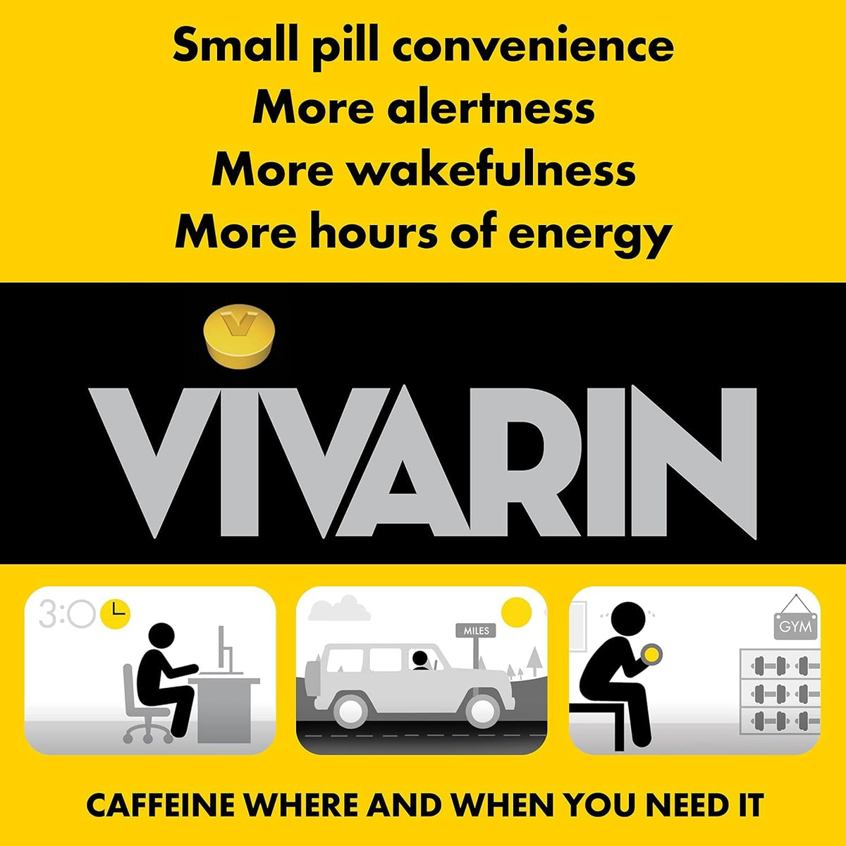 Vivarin Alertness Aid 200mg Caffeine Tablets - 120 Tablets - image 4
