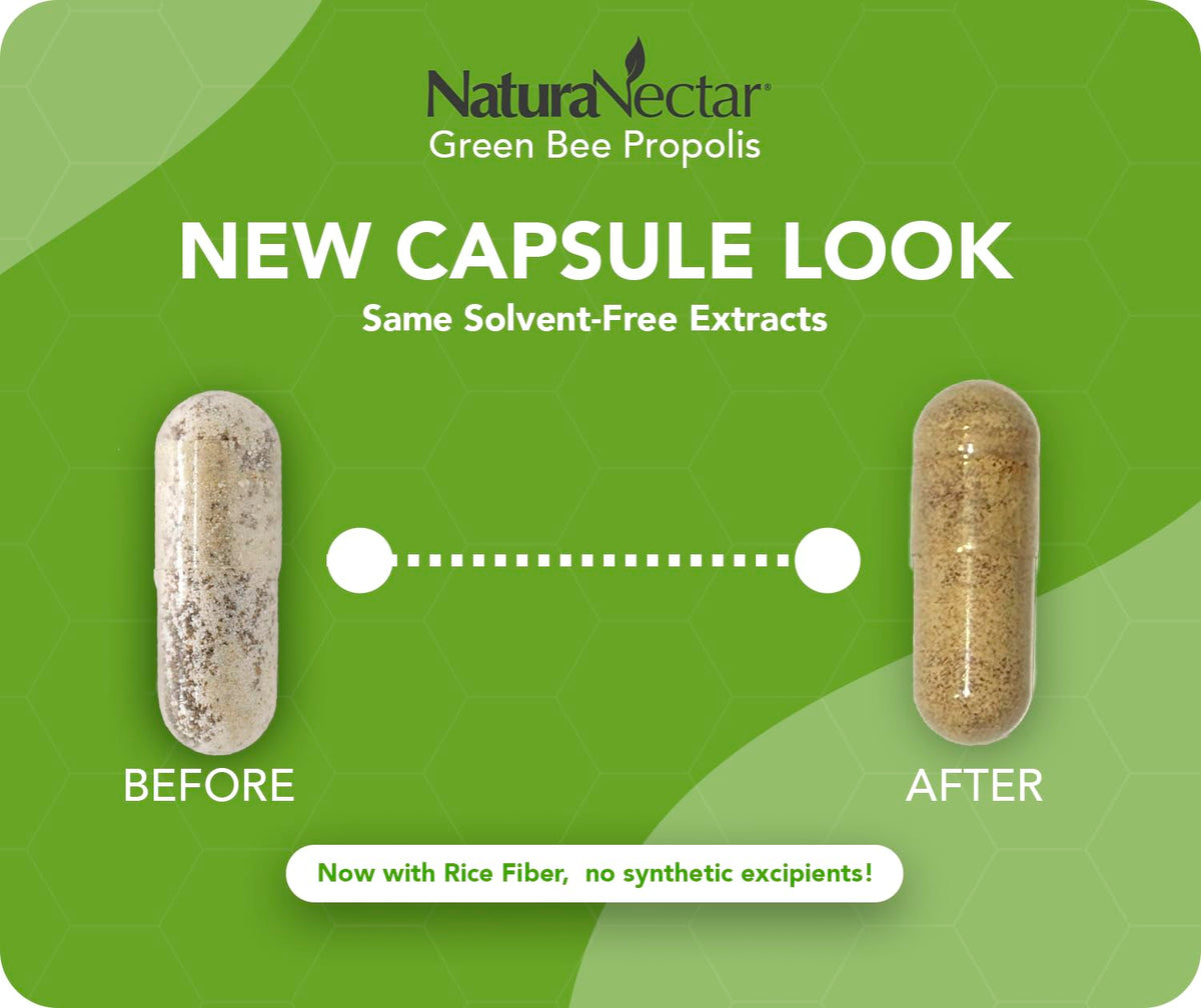 NaturaNectar Green Bee Propolis Capsules - 60 Capsules - image 2