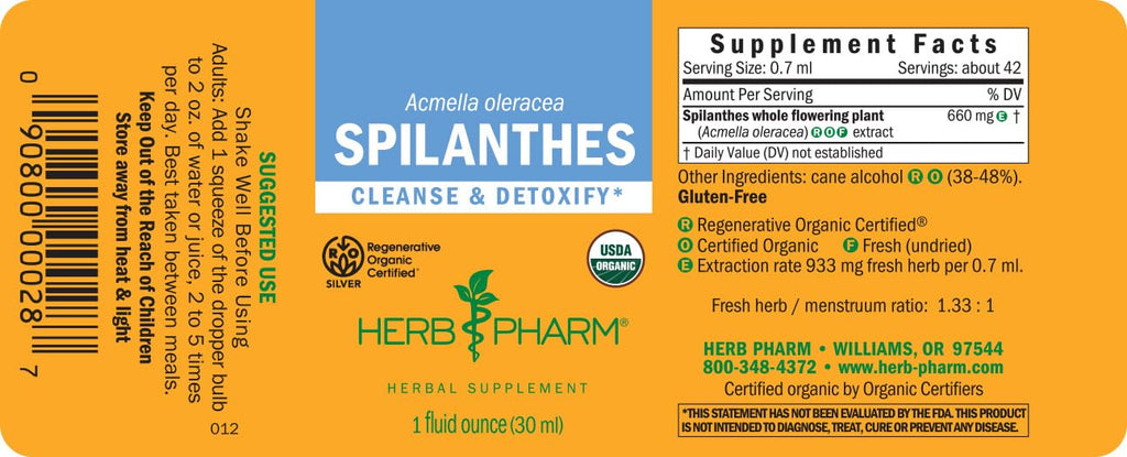 Herb Pharm Spilanthes Liquid Extract Organic Tincture - 1 fl oz - image 2