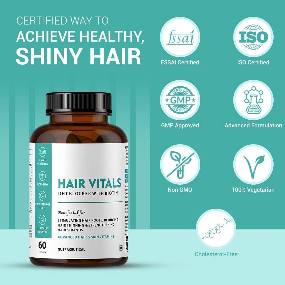 Generic Hair Vitals DHT Blocker with Biotin Tablets - 60 Tablets - image 4