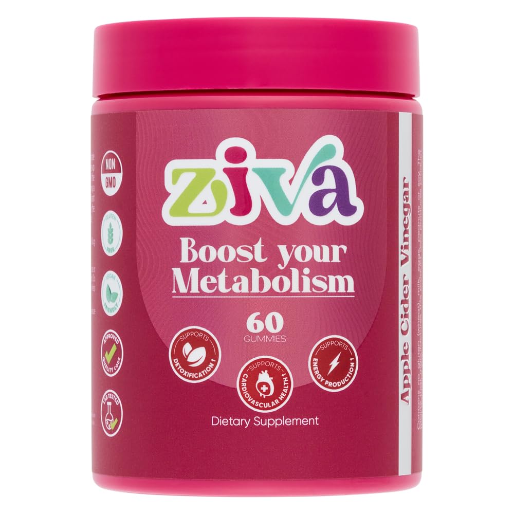 ZIVA Boost Your Metabolism Apple Cider Vinegar Gummies - 60 Count