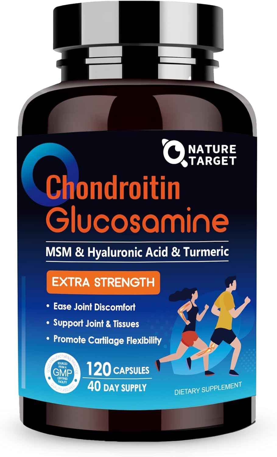 NATURE TARGET Glucosamine Chondroitin MSM Joint Support - 120 Capsules