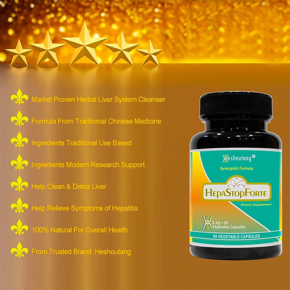 Heshoutang HepaStopForte Herbal Liver Cleanser - 60 Vegetarian Capsules - image 6