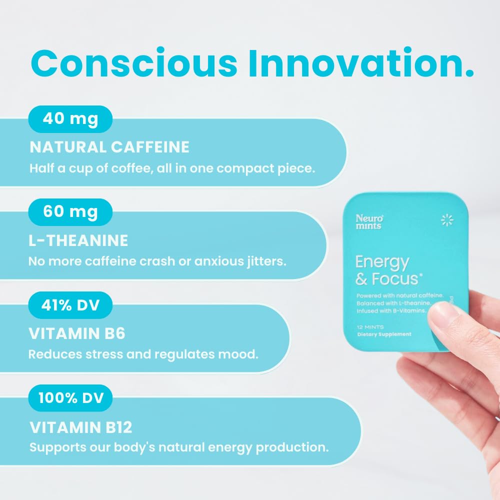 NeuroGum Energy Caffeine Mints with L-theanine - 144 Pieces - image 6